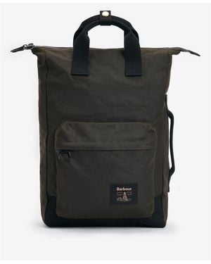Barbour Field Waxed Backpack - Black
