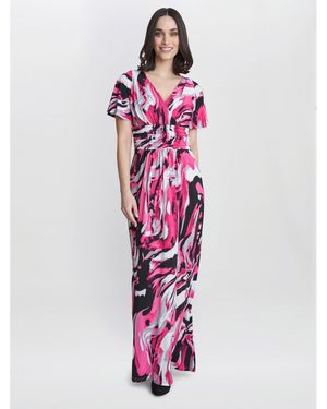 Gina Bacconi Fifi Jersey Maxi Dress - Red