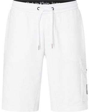 Calvin Klein Monologo Badge Hawk Short - White