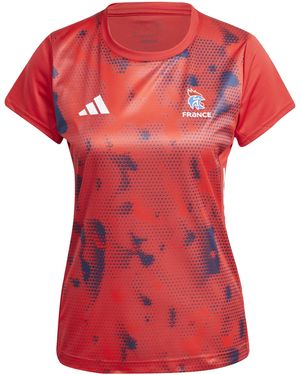 adidas Short Sleeve Performance Gym Top - Red