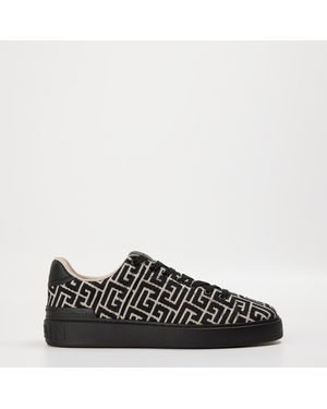 Balmain Mono Court Low-Top Trainers - Black