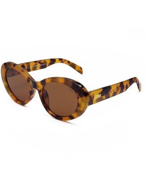 Storm Oval Sunglasses - Brown