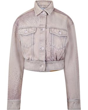 Off-White c/o Virgil Abloh Baby Baggy Oversized Denim Jacket - Purple