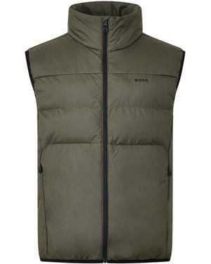 BOSS Urbanex Quilted Water Resistant Sleeveless Gilet - Green