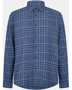 Peter Werth Filmer Long Sleeve Plain Shirt - Blue
