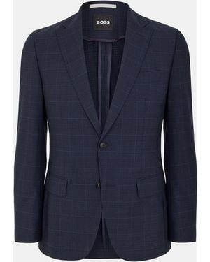 BOSS Cheque 2-Piece Suit - Blue