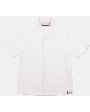 PREVU Ottoman Short Sleeve Plain Shirt - White