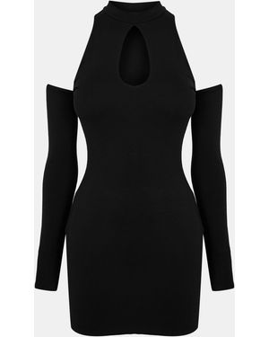 Missy Empire Layer Jersey Cut Out Mini Dress - Black