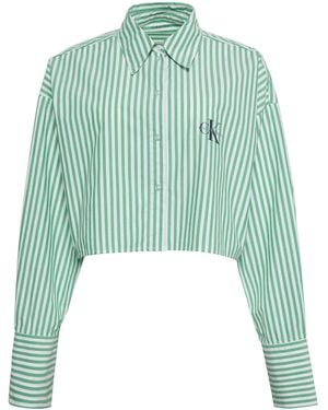 Calvin Klein Calvin Stripe Shirt Ld62 - Green