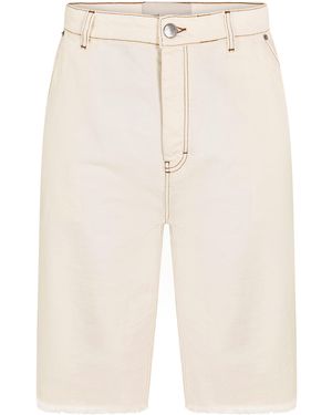 Ami Paris Denim Shorts - Natural
