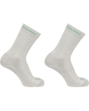Salomon Heavyweight Crew 2 Pack Walking Socks - White