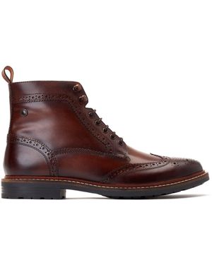 Base London Dealer Brogue Boot - Brown