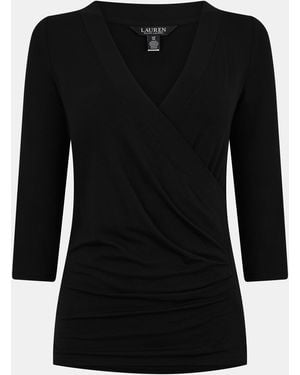 Ralph Lauren Alayja Wrap Top - Black