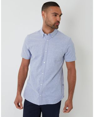 Saltwell Short-Sleeve Oxford Shirt - Blue
