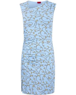 HUGO Asymmetric Slim Fit Dress - Blue