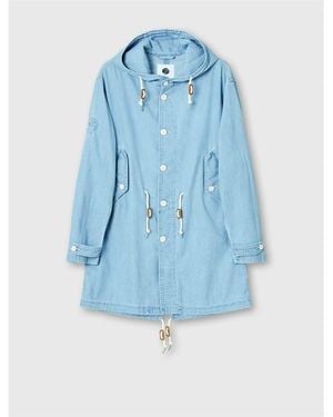 Pretty Green Pg Denim Parka Sn99 - Blue