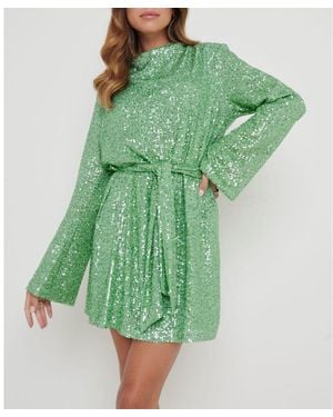 Pretty Lavish Jayda Cowl Mini Dress - Green