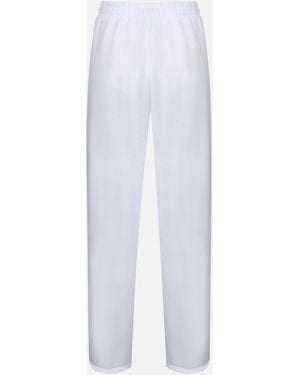 Biba Logo Closed Hem Fleece Joggers - White