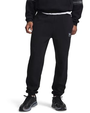 Under Armour Icon Taping Closed Hem Fleece Joggers - Black
