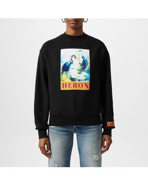 Heron Preston Halftone Graphic Crew Sweatshirt - Black