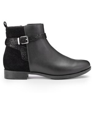 Hotter Haydock Ankle Boots Wide Fit - Black
