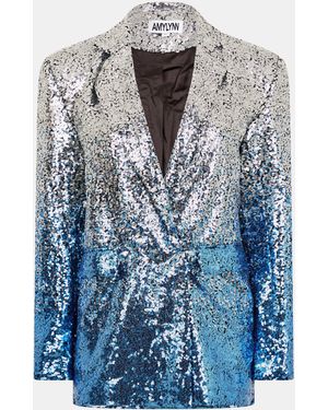 Amy Lynn 'S Sequin Tailored Blazer - Blue