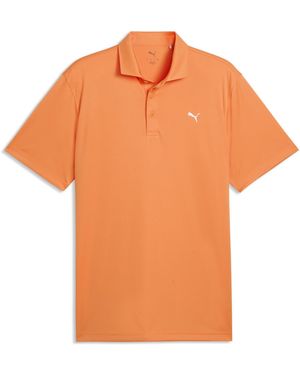 PUMA Pure 3.0 Short Sleeve Performance Polo Shirt - Orange