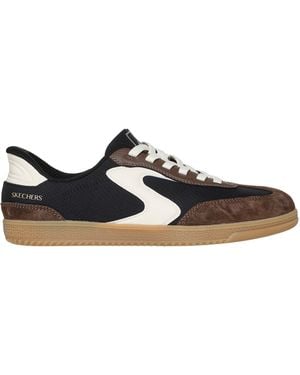 Skechers Duraleather & Suede Overlay Bungee Low-Top Trainers - Blue