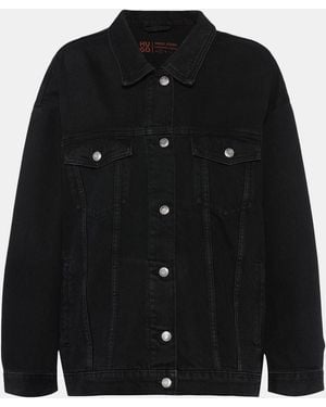 HUGO Structured Denim Tailored Fit Denim Jacket - Black