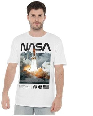 NASA Lift Off Cotton T-Shirt - White