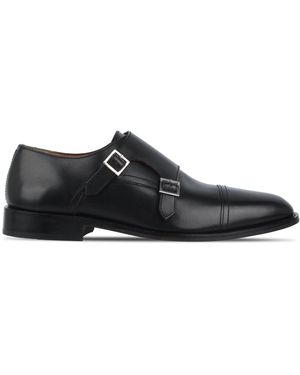 Firetrap Monk Strap Leather Shoes - Black