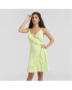 Be You Wrap Beach Dress - Yellow