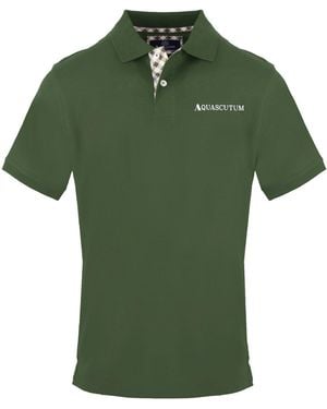 Aquascutum Polo Short Sleeve Polo Shirt - Green
