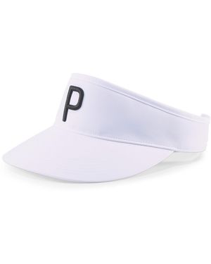 PUMA P Visor Adjustable Golf Cap - White