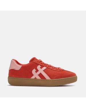 Fitflop The Dash T-Toe Suede Trainers - Red