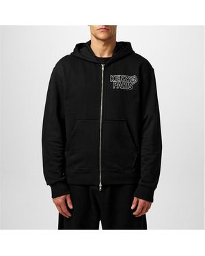 KENZO Constellation Embroidered Hoodie - Black