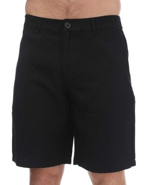 ARMANI EXCHANGE Linen Rayon Twill Shorts - Black