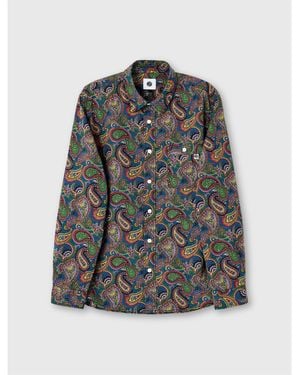 Pretty Green House Paisley Long-Sleeve Patterned Shirt - Grey