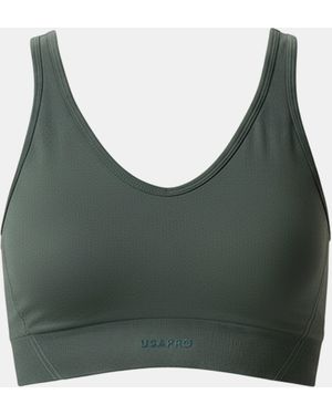 Usa Pro Scoop Back Low Impact Sports Bra - Grey