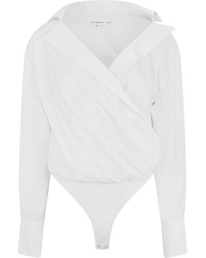GOOD AMERICAN Poplin Bodysuit - White