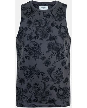 Firetrap All Over Print Muscle Vest - Blue