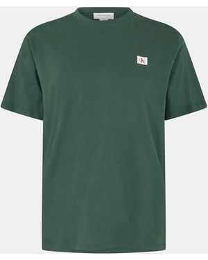 Calvin Klein Ckj Woven Box Regular Fit T-Shirt - Green