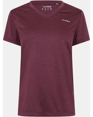 Usa Pro The Tech V-Neck Tee - Purple