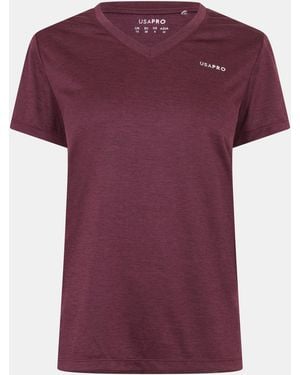 Usa Pro The Tech V-Neck Tee - Purple