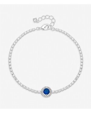 Jon Richard Plated And Sapphire Crystal Stone Bracelet - Blue