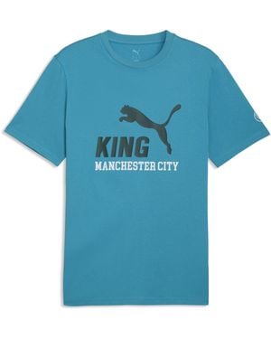 PUMA King Manchester City Short Sleeve T-Shirt - Blue