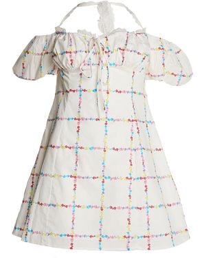 Collective The Label Picnic Floral A-Line Mini-Dress - White