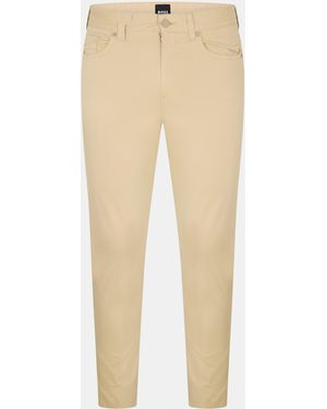 BOSS Slim Fit Trousers - Natural