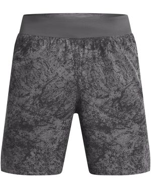 Under Armour Launch Pro Printed Performance Running Shorts - Grey