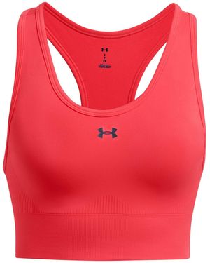Under Armour Vanish Seamless Medium Impact Sports Bra - Red